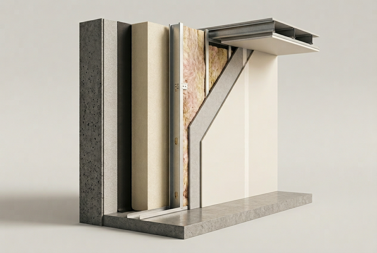 Exterior Wall Cross-Section in Luxury Homes: Why Concrete Beats Block Construction