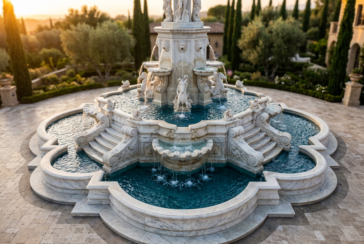 The Technical Engineering Behind Israel's Largest and Most Beautiful Fountain — 112 Pumps, Italian Marble & the Full Construction Story