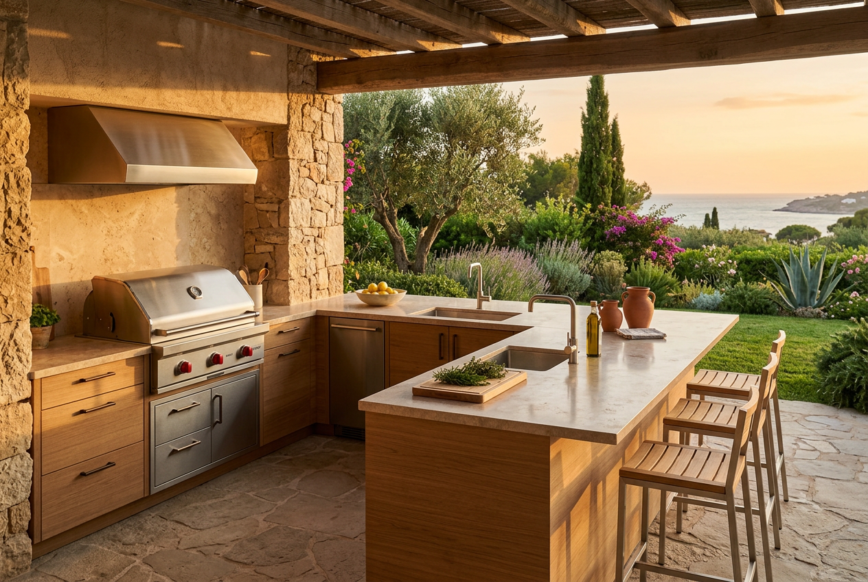 מטבחי חוץ בבתי יוקרה: השקעה של 100,000 עד 700,000 ש״ח שמשנה את חוויית המגורים
